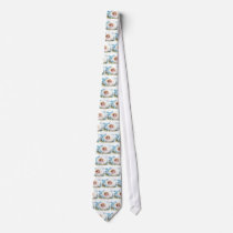 Cross, Angel and Egg Vintage Religious Easter Custom Tie