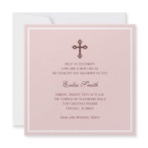 Cross Baptism (Pink) Custom Invites