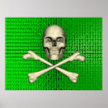 Cross Bones on Binary posters