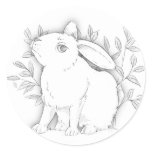 cross bunny stickers