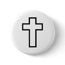 Cross Pinback Button