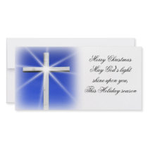 Cross Christmas photo card photo cards