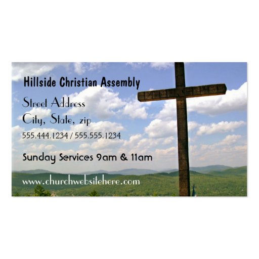 Cross Church Business Card (front side)