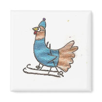 Cross Country Chicken magnets by DanielleABean Cross Country Chicken magnets