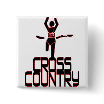 CROSS COUNTRY FINISH LINE RUNNER PINBACK BUTTONS