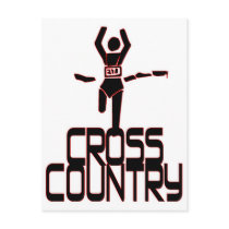 CROSS COUNTRY FINISH LINE RUNNER postcards