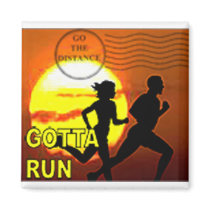 CROSS COUNTRY - GOTTA RUN - STAMP - SUNSET magnets by sportsstuff CROSS COUNTRY - GOTTA RUN - STAMP - SUNSET magnets