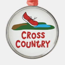 Cross Country Running Christmas Ornament