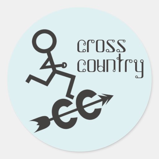 Cross Country Running Classic Round Sticker Zazzle