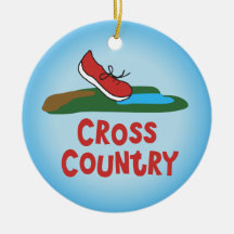 Cross Country Running - front and back Ornaments