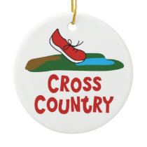 Cross Country Running Christmas Ornament