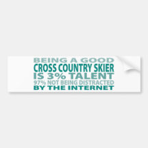Cross Country Skier 3% Talent Bumper Stickers