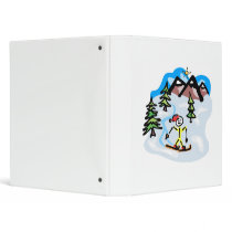 Cross Country Skier Vinyl Binders