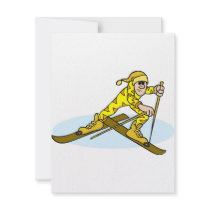 Cross Country Skier Custom Invitations