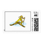 Cross Country Skier postage