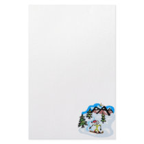 Cross Country Skier Customized Stationery