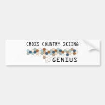 Cross Country Skiing Genius Bumper Stickers