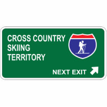 Cross Country Skiing Next Exit photo sculptures