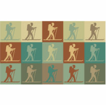 Cross Country Skiing Pop Art photo sculptures