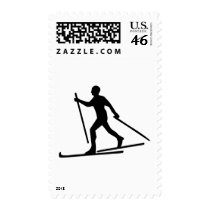 Cross Country Skiing postage