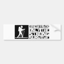 Cross Country Skiing Survive Bumper Sticker