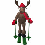 Cross-Country Skiing Whimsical Reindeer Photo Cutouts