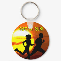 CROSS COUNTRY STAMP MOTTO - GOTTA RUN! keychains