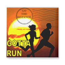 CROSS COUNTRY STAMP MOTTO - GOTTA RUN! magnets by CossCountryStore CROSS COUNTRY STAMP MOTTO - GOTTA RUN! magnets