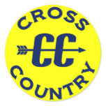 Cross Country Round Stickers