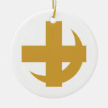 Cross & Crescent Gold Ornaments