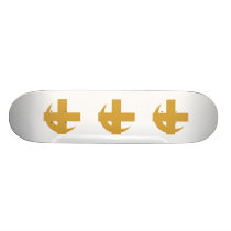 Cross & Crescent Gold skateboards