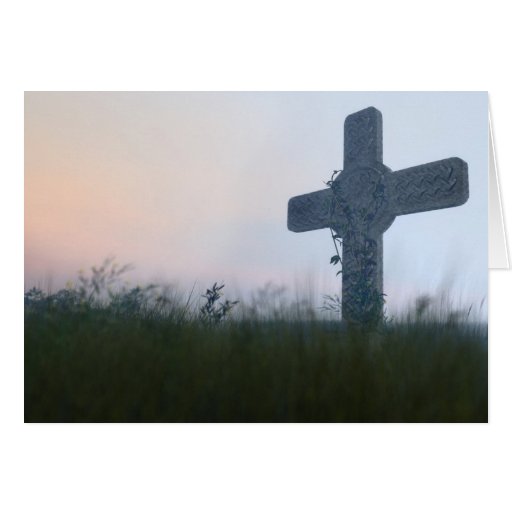 Cross Down Greeting Card