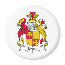 Cross Family Crest magnets by coatsofarms Cross Family Crest magnets