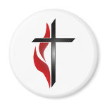 CROSS & FLAME MAGNET