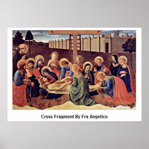 Cross Fragment By Fra Angelico Print