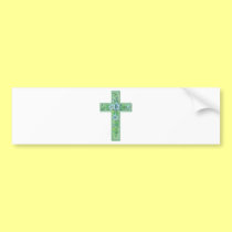 cross green bumper stickers