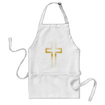 Cross in Black Blue Gold or Silver Apron