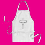 Cross in Black Blue Gold or Silver Apron