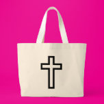 Cross in Black Blue Gold or Silver Bag