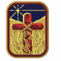 Cross In Field Of Wheat embroidered shirts