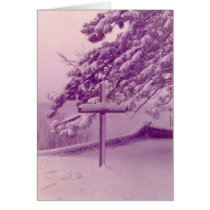 Cross in the snow cards