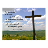 Cross Message Poster print