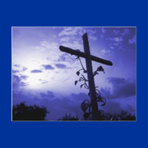Cross of Jesus I am the Vine Christian Post Card postcards by ScenicEarthStudios Cross of Jesus I am the Vine Christian Post Card postcards