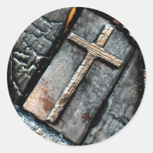 Cross of Protection Round Stickers