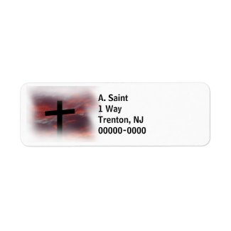 Cross on White 2 Labels