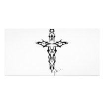 Cross or Dagger Personalized Photo Card