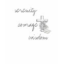 cross, praying hands, serenity, courage, wisdom t-shirts