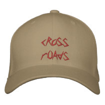 cRoSS rOAdS embroidered hats by Thekhaan cRoSS rOAdS embroidered hats