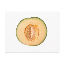 Cross section of a rockmelon post card