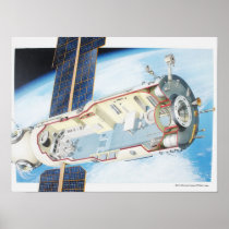 Cross section of solar powered space station